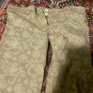 Freddy wr up pants medium beige floral textured look beautiful
